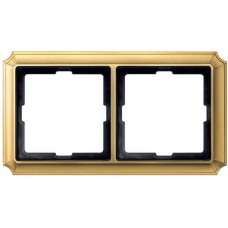 Рамка 2 поста Merten Antique Блестящая латунь MTN483221 