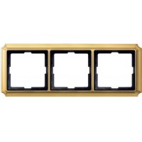 Рамка 3 поста Merten Antique Блестящая латунь MTN483321 Рамка 3 поста Merten Antique Блестящая латунь MTN483321
