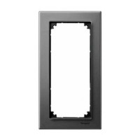 Рамка 2-постова без перегородки Merten M-Elegance метал. Колір Сірий родій MTN403814 