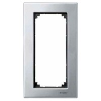 Рамка 2-постова без перегородки Merten M-Elegance метал. Колір Платина-срібло MTN403860 