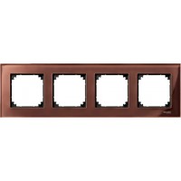 Рамка 4-постовая Merten M-Elegance Стекло Махагон MTN4040-3215 Рамка 4-постовая Merten M-Elegance Стекло Махагон MTN4040-3215