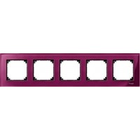 Рамка 5-постова Merten M-Elegance Скло. Колір Рубін MTN4050-3206 