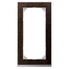 Рамка 2-постова без перегородки Merten M-Pure Decor. Колір Венге/Алюміній MTN4025-3671 