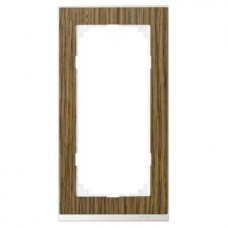 Рамка 2-постова без перегородки Merten M-Pure Decor. Колір Дуб/Брил. Білий MTN4025-3674 