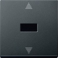 MTN586414 Кнопочный выключатель для жалюзи с ИК-приемником и подключением датчика Merten System M Антрацит