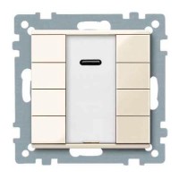 4-кнопочный выключатель KNX plus с ИК-приемником Merten System M Бежевый MTN617544