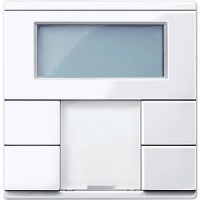 2-кнопочный выключатель с терморегулятором KNX plus Merten System M Полярно-белый MTN6212-0319