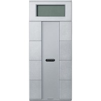 4- кнопочный выключатель с терморегулятором KNX plus Merten System M Алюминий MTN6214-0460
