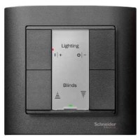 2-кнопочный выключатель KNX plus Merten System M Антрацит MTN627614