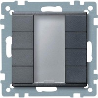 4-кнопочный выключатель KNX plus Merten System M Антрацит MTN627814 4-кнопочный выключатель KNX plus Merten System M Антрацит MTN627814
