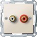 Механизм аудио розетки Merten System M бежевый MTN4350-0344