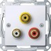 Механизм аудио/видео розетки Merten System M активный белый MTN4351-0325