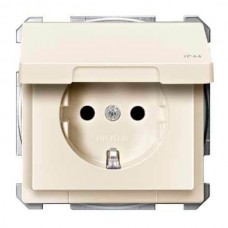 MTN2314-4044 Механізм розетки з кришкою, IP44 Merten Shuko, 2 полюса, 16А. Колір Бежевий