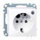 MTN501125 Механізм розетки з таймером і захисними шторками Merten Shuko, 2 полюса, 10А. Колір Активний Білий