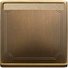 Клавіша для 1-кнопкового вимикача з полем для напису Merten System Design. Колір Антична латунь MTN412343 