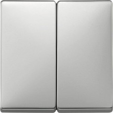 Двойная клавиша выключателя Merten System Design.  Сталь MTN412546 