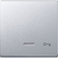 Клавиша с окошком для световой индикации и пиктограммой «ключ» Merten System M.  Алюминий MTN430760 