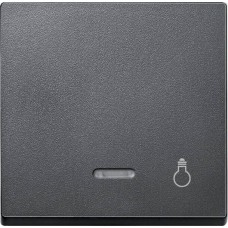 Клавиша с окошком для световой индикации и пиктограммой «свет» Merten System M.  Антрацит MTN430914 