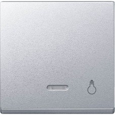 Клавиша с окошком для световой индикации и пиктограммой «свет» Merten System M.  Алюминий MTN430960 