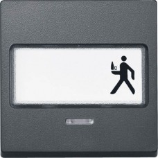 Клавиша с полем для надписи и окошком для световой индикации Merten System M.  Антрацит MTN434614 