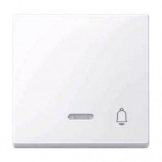 Клавиша с окошком для световой индикации и пиктограммой «звонок» Merten System M.  Активный белый MTN435825 