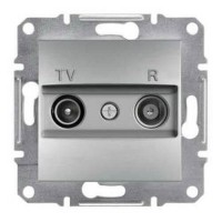 ⚡Розетка TV-R проходная 4 dB Asfora алюминий (EPH3300261) ⚡Розетка TV-R проходная 4 dB Asfora алюминий (EPH3300261)