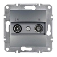 ⚡Розетка TV-R кінцева 1 dB Asfora сталь (EPH3300162)