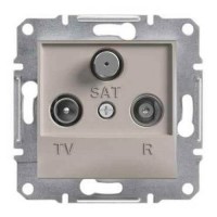 ⚡Розетка TV-R-SAT прохідна 8 dB Asfora бронза (EPH3500369)