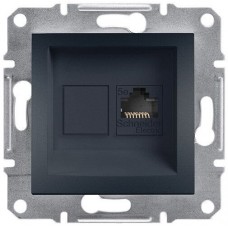 ⚡Розетка комп'ютерна категорії 5e UTP Asfora антрацит (EPH4300171)