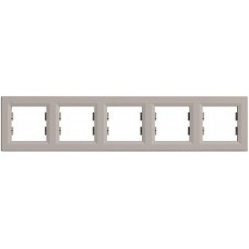 ⚡Рамка 5-ти постовая горизонтальная Asfora бронза (EPH5800569)