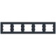 ⚡Рамка 5-ти постовая горизонтальная Asfora антрацит (EPH5800571)