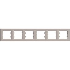 ⚡Рамка 6-ти постова горизонтальна Asfora бронза (EPH5800669)