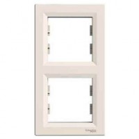 ⚡Рамка 2-х постовая вертикальная Asfora кремовая (EPH5810223)