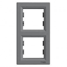 ⚡Рамка 2-х постовая вертикальная Asfora сталь (EPH5810262)