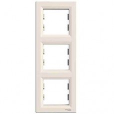 Рамка 3-х постова вертикальна Asfora кремова (EPH5810323)