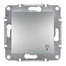 Кнопочный выключатель с символом свет Asfora алюминий (EPH0900161)