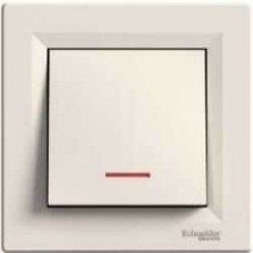 ⚡Переключатель с подсветкой Asfora IP20 кремовый (EPH1500123)