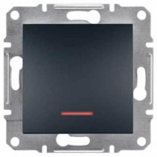 Вимикач з підсвічуванням Asfora IP20 антрацит (EPH1400171)