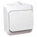 WDE000510 Одноклавішний зовнішній вимикач 16A IP44 серії Cedar Plus. Білий