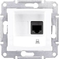 ⚡SDN4700121 Компьютерная розетка UTP RJ45 кат.6e неэкранированная Sedna. Цвет Белый