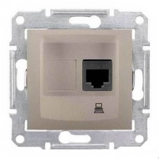 SDN4700168 Комп'ютерна розетка UTP RJ45 кат.6e неекранована Sedna. Колір Титан