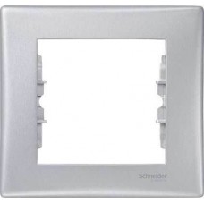 ⚡Декоративная рамка 1-постовая Sedna. Цвет Алюминий (SDN5800160)