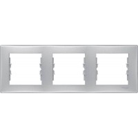 SDN5800560 Декоративна рамка 3-постова горизонтальна Sedna. Колір Алюміній
