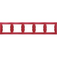 ⚡SDN5800941 Декоративная рамка 5-постовая горизонтальная Sedna. Цвет Красный ⚡SDN5800941 Декоративная рамка 5-постовая горизонтальная Sedna. Цвет Красный