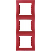SDN5801341 Декоративна рамка 3-постова вертикальна Sedna. Колір Червоний