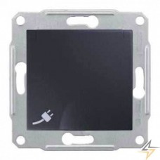 SDN3100170 Розетка с заземлением, защитными шторками и крышкой 16А, 250 В Sedna. Цвет Графит