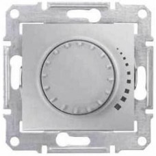 SDN2200760 Світлорегулятор поворотно-натискний прохідний 25-325 Вт/ВА серії Sedna. Колір Алюміній