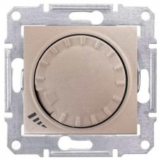 SDN2200968 Світлорегулятор поворотно-натискний індуктивний 1000 ВА серії Sedna. Колір Титан