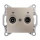 SDN3301868 Розетка TV/R прохідна 4 dB Sedna. Колір Титан SDN3301868 Розетка TV/R прохідна 4 dB Sedna. Колір Титан