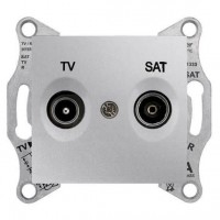 SDN3401260 Розетка ТV/SAT прохідна 8 dB Sedna. Колір Алюміній